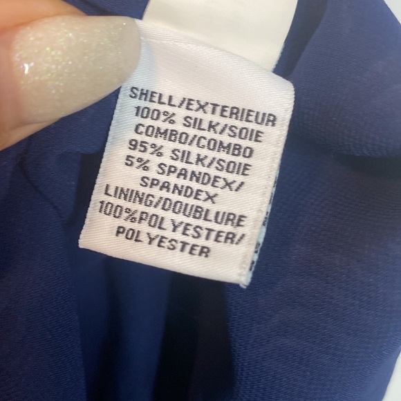 Diane von Furstenberg | Striped and Patterned Long Sleeve Dress- Blue&Red - US8 - Picture 8 of 10